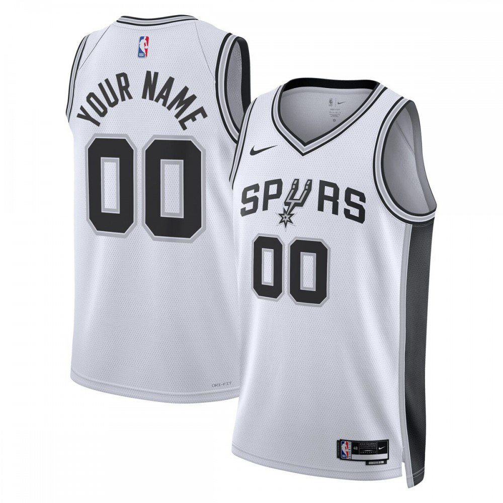 San Antonio Spurs Unisex 2022/23 Swingman Custom Jersey White - Association Edition-Pro Kit Vault | Brand New 26/27 Sports Jerseys